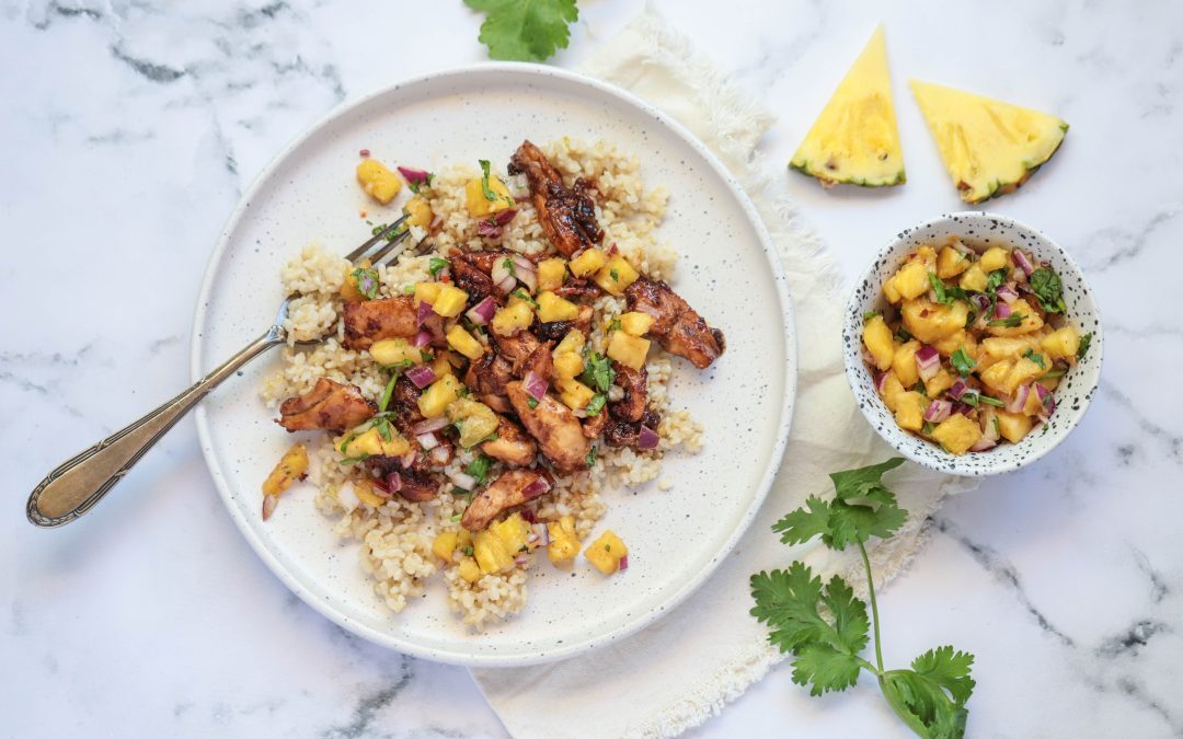 Pineapple Marinated Chicken with Pineapple Salsa
